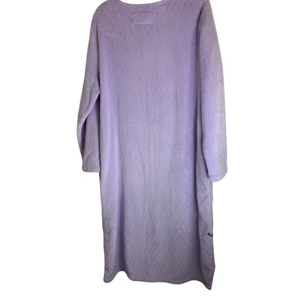 Oscar de la Renta Robe Size L/XL Light Purple Full Zip Plush Long Housecoat Vtg - Picture 2 of 9